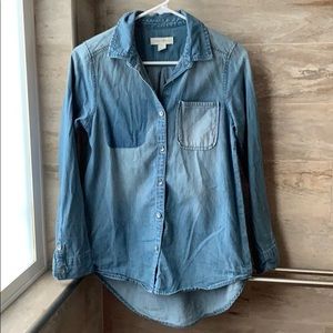 Denim button down